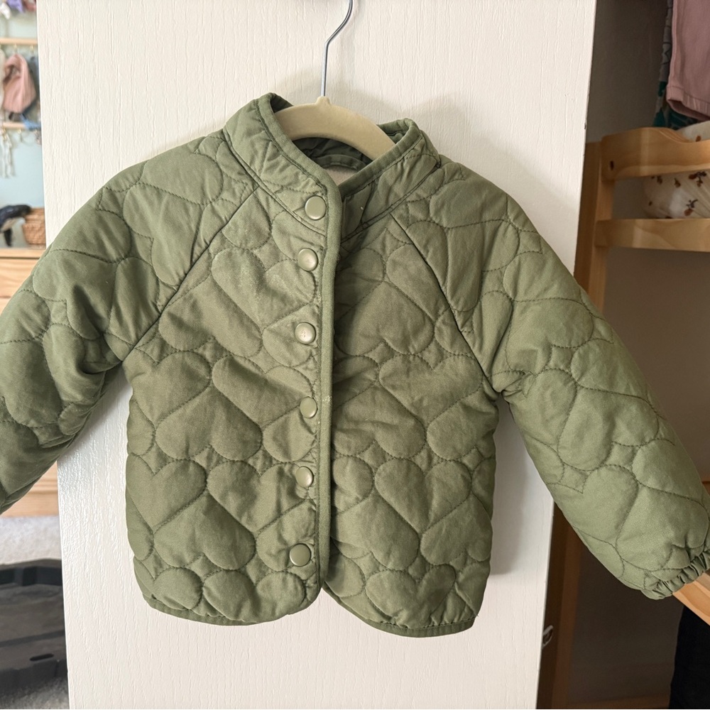 Old Navy Kids Quilted Puffer Jacket - Sage Green